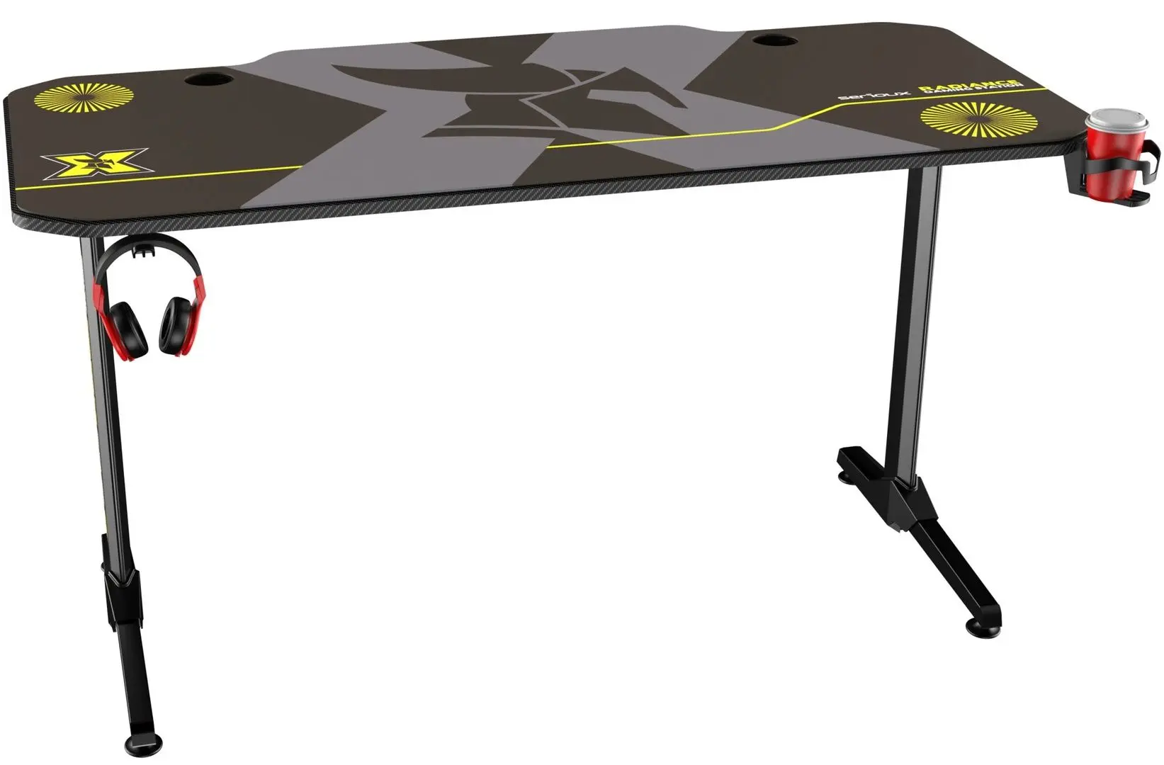 Masa de calculator gaming Serioux Radiance SRXGT-RADIANCE (Black/Yellow) - 2