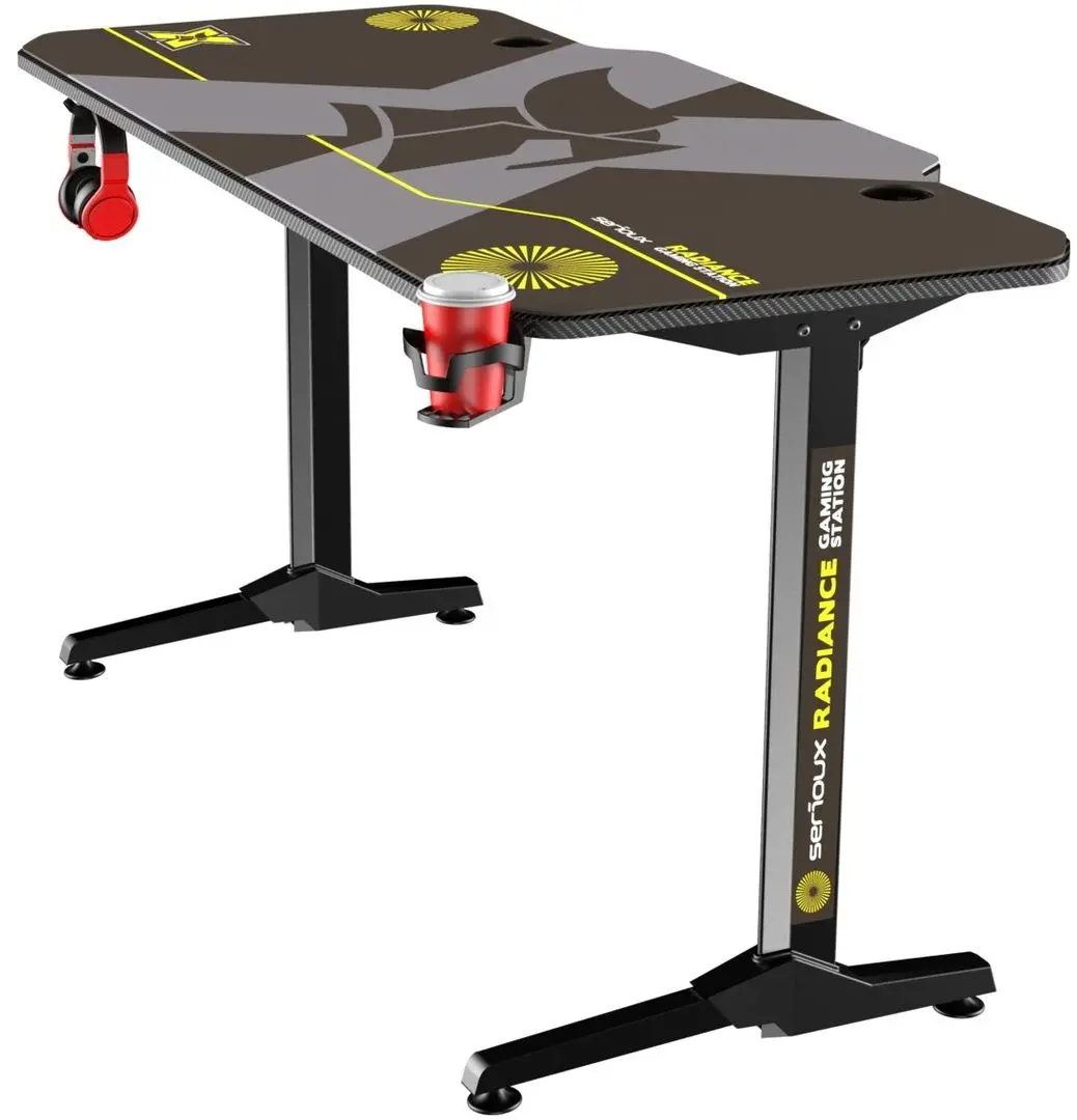 Masa de calculator gaming Serioux Radiance SRXGT-RADIANCE (Black/Yellow) - 3