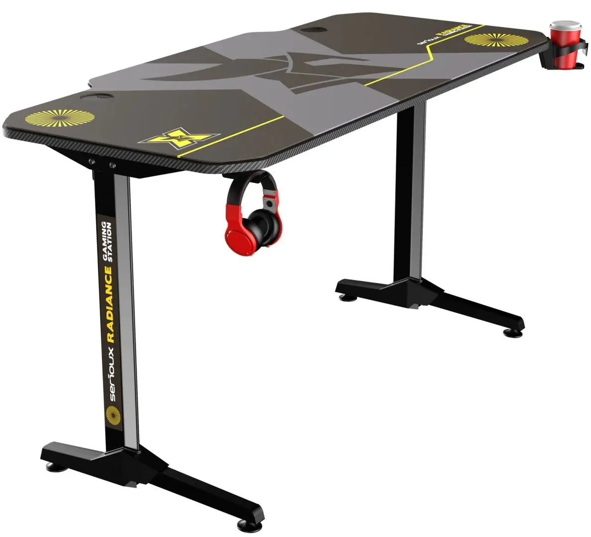 Masa de calculator gaming Serioux Radiance SRXGT-RADIANCE (Black/Yellow)