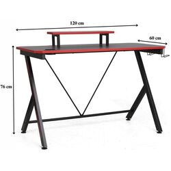 Masa pentru calculator Signal B-202 (Black/Red) Thumb