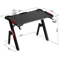 Стол компьютерный с подсветкой Sofotel LED Ult (Black) Thumb