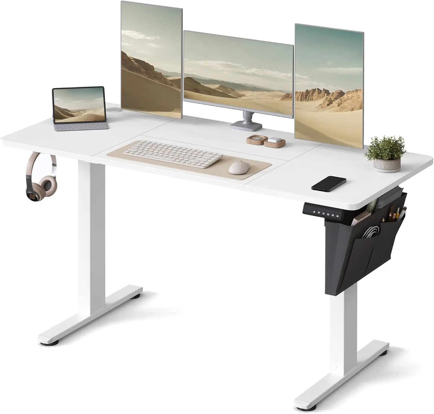 Masa de calculator gaming Songmics LSD134W01V1 (Cloud White)