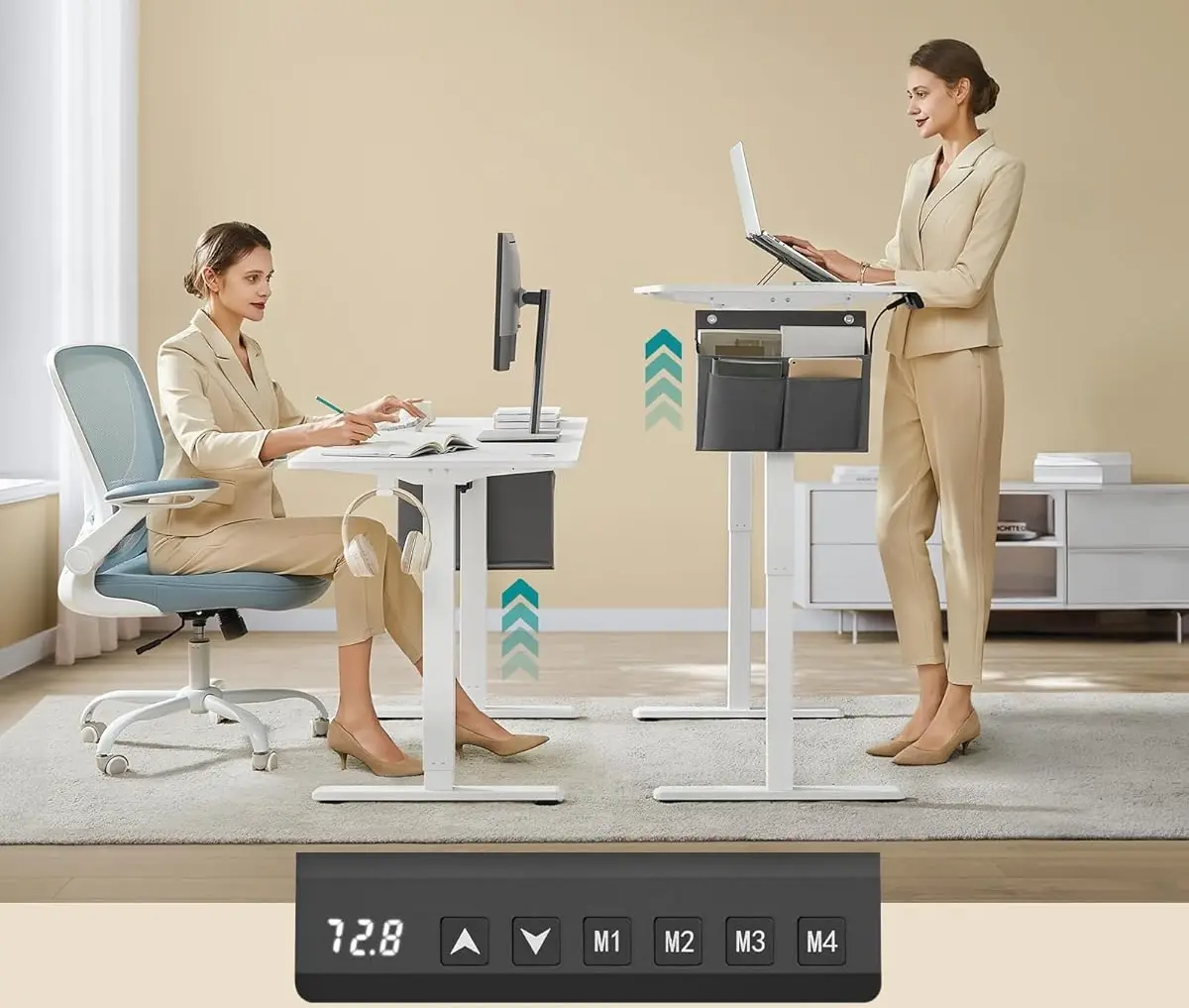 Masa de calculator gaming Songmics LSD134W01V1 (Cloud White)