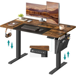 Компьютерный стол Songmics LSD015X01 (Rustic Brown/Black) Thumb