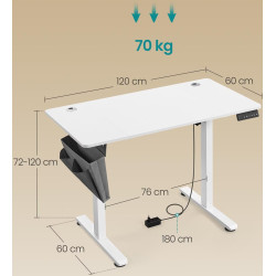 Masa de calculator Songmics LSD132WZ02 (White) Thumb