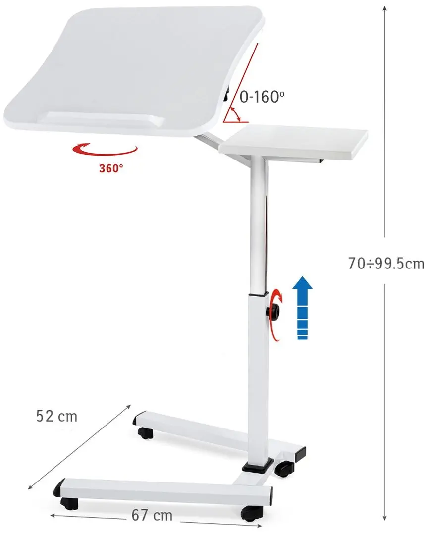 Masă pentru laptop Tatkraft Like 13643 (White)