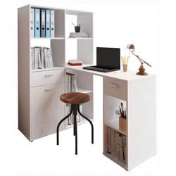 Стол письменный со стеллажом Tempo Kondela Mineson (White) Thumb