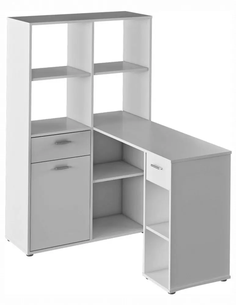 Стол письменный со стеллажом Tempo Kondela Mineson (White)