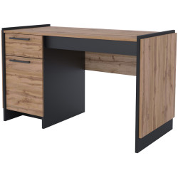 Masa pentru calculator Tempo Kondela Amoni 1D1S 130 (Wotan Oak/Black) Thumb