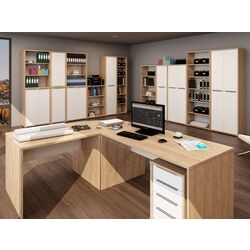 Masa de birou Tempo Kondela Rioma Typ 11 (Artisan Oak/White) Thumb