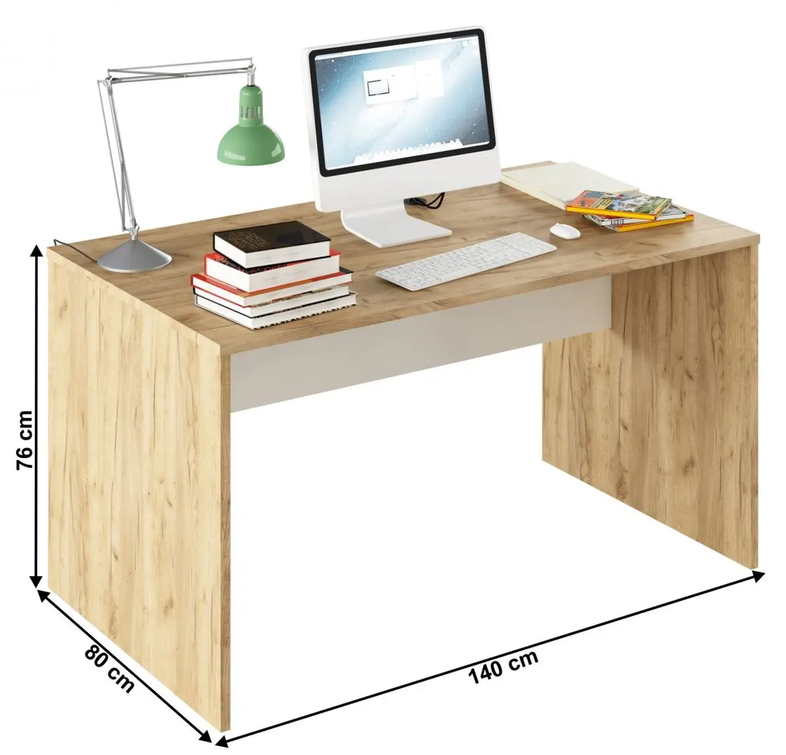 Masa de birou Tempo Kondela Rioma Typ 11 (Artisan Oak/White)