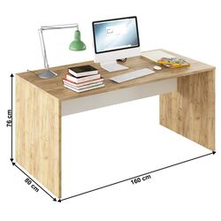 Masa de birou Tempo Kondela Rioma Typ 16 (Artisan Oak/White) Thumb