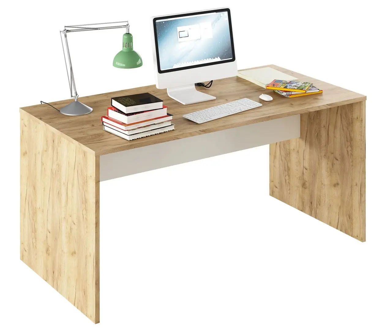 Masa de birou Tempo Kondela Rioma Typ 16 (Artisan Oak/White)