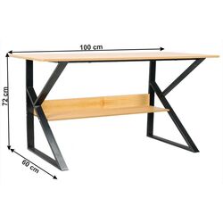 Стол письменный Tempo Kondela Tarcal 100x60 (Beech/Black) Thumb