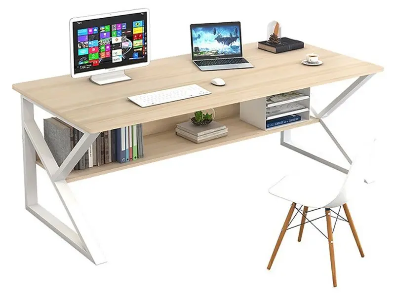 Masa de birou Tempo Kondela Tarcal 100x60 (Natural Oak/White)