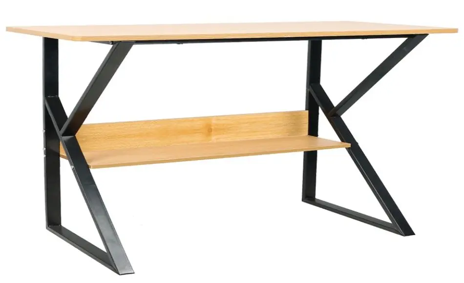 Masa de birou Tempo Kondela Tarcal 140x60 (Beech/Black)