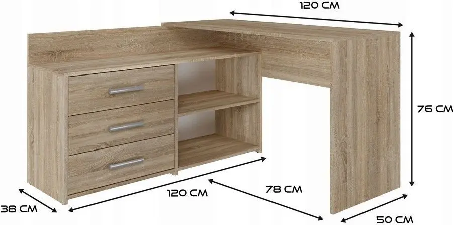 Masa de birou TopEshop Dany (Sonoma Oak)