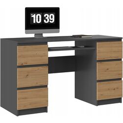 Masa de calculator TopEshop Kuba (Anthracite/Artisan Oak)