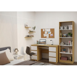 Стол компьютерный TopEshop Kuba (Artisan Oak/White) Thumb