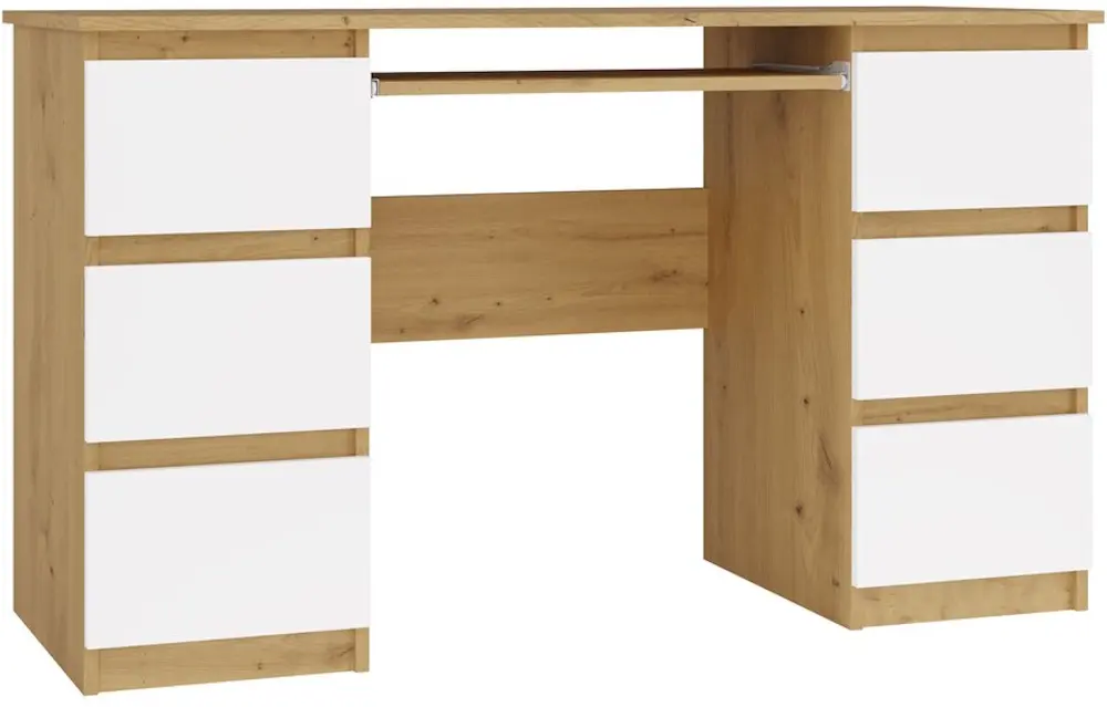Стол компьютерный TopEshop Kuba (Artisan Oak/White) - 3