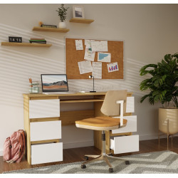 Стол компьютерный TopEshop Kuba (Artisan Oak/White)