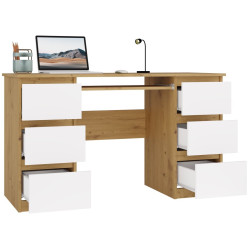 Стол компьютерный TopEshop Kuba (Artisan Oak/White) Thumb