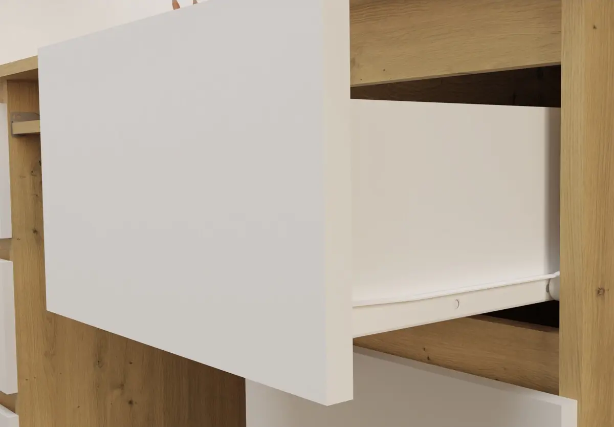 Стол компьютерный TopEshop Kuba (Artisan Oak/White) - 6