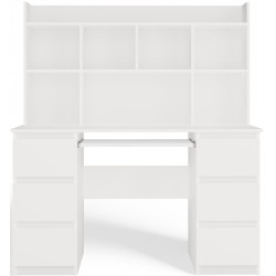 Masa de calculator TopEshop Kuba cu etajera (White) Thumb