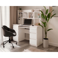 Masa de calculator TopEshop Kuba cu etajera (White)