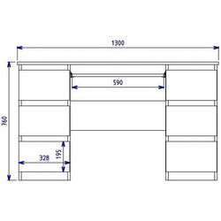 Стол компьютерный TopEshop Kuba (Sonoma Oak) Thumb