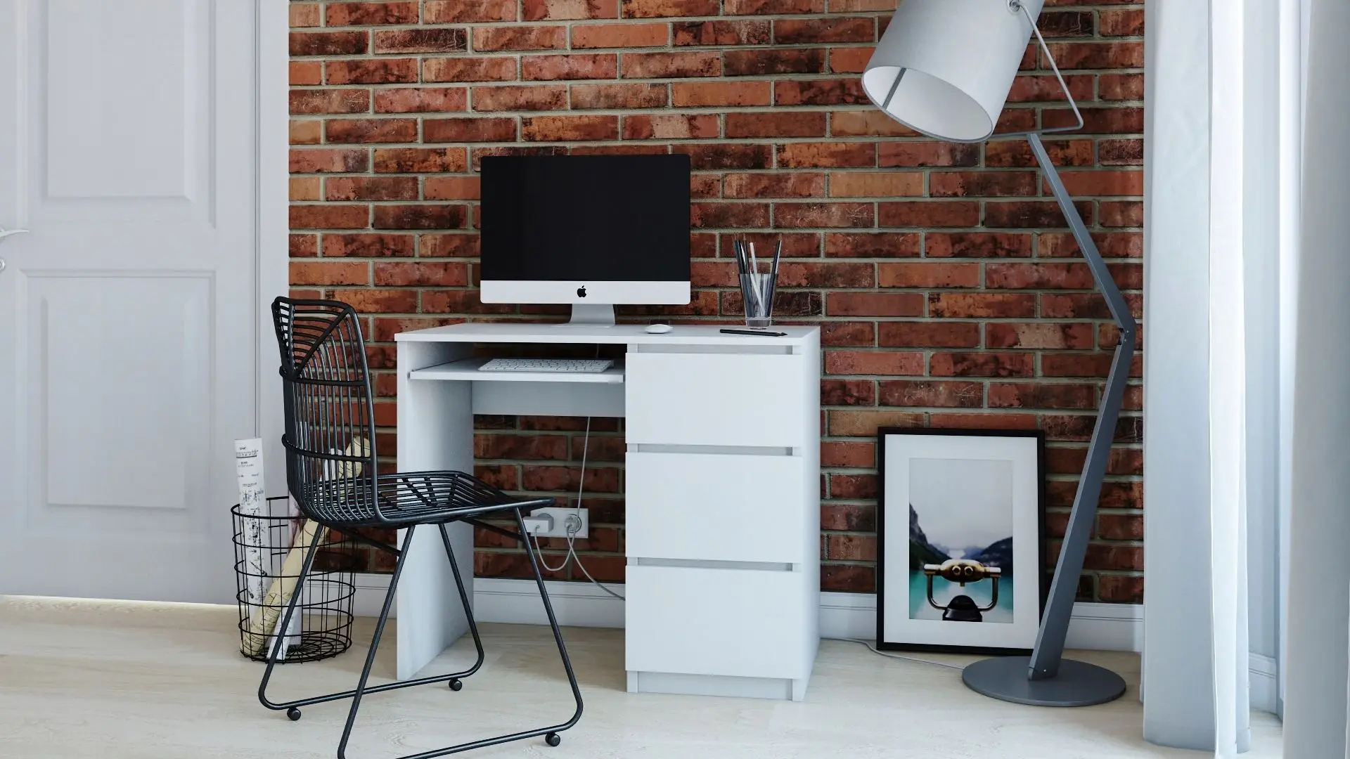 Стол компьютерный TopEshop Lima Right (White Matt)