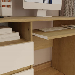 Стол компьютерный TopEshop Porto Left (Artisan Oak/White) Thumb