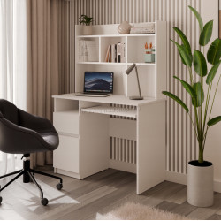 Стол компьютерный TopEshop Porto Left со стеллажом (White)