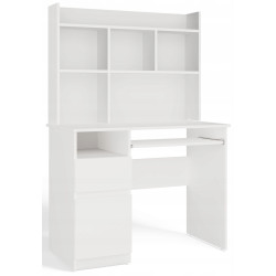 Masa de calculator TopEshop Porto Left cu etajera (White) Thumb