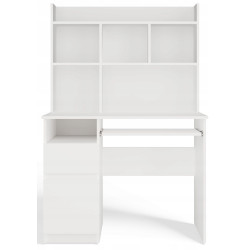 Masa de calculator TopEshop Porto Left cu etajera (White) Thumb