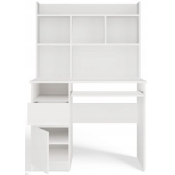 Masa de calculator TopEshop Porto Left cu etajera (White) Thumb