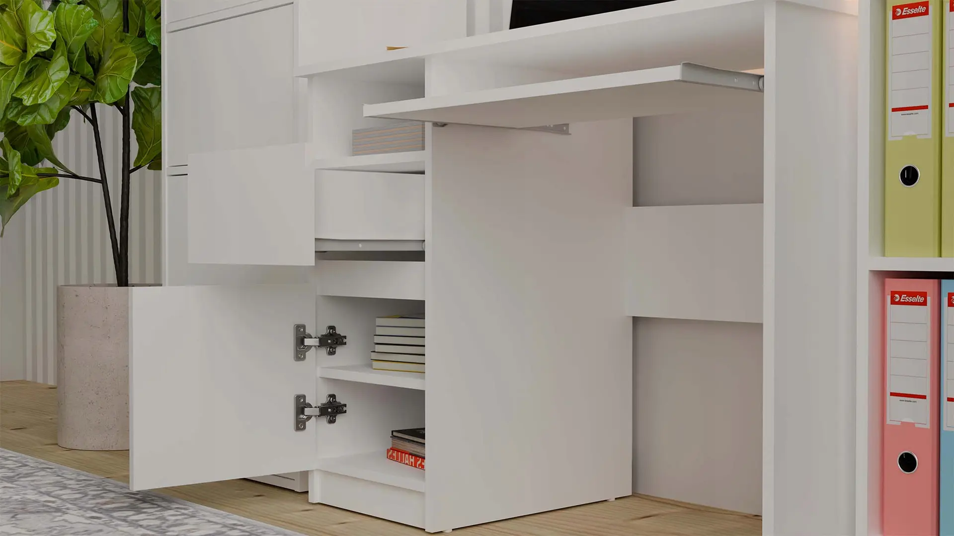 Masa pentru calculator TopEshop Porto Lewe (White)