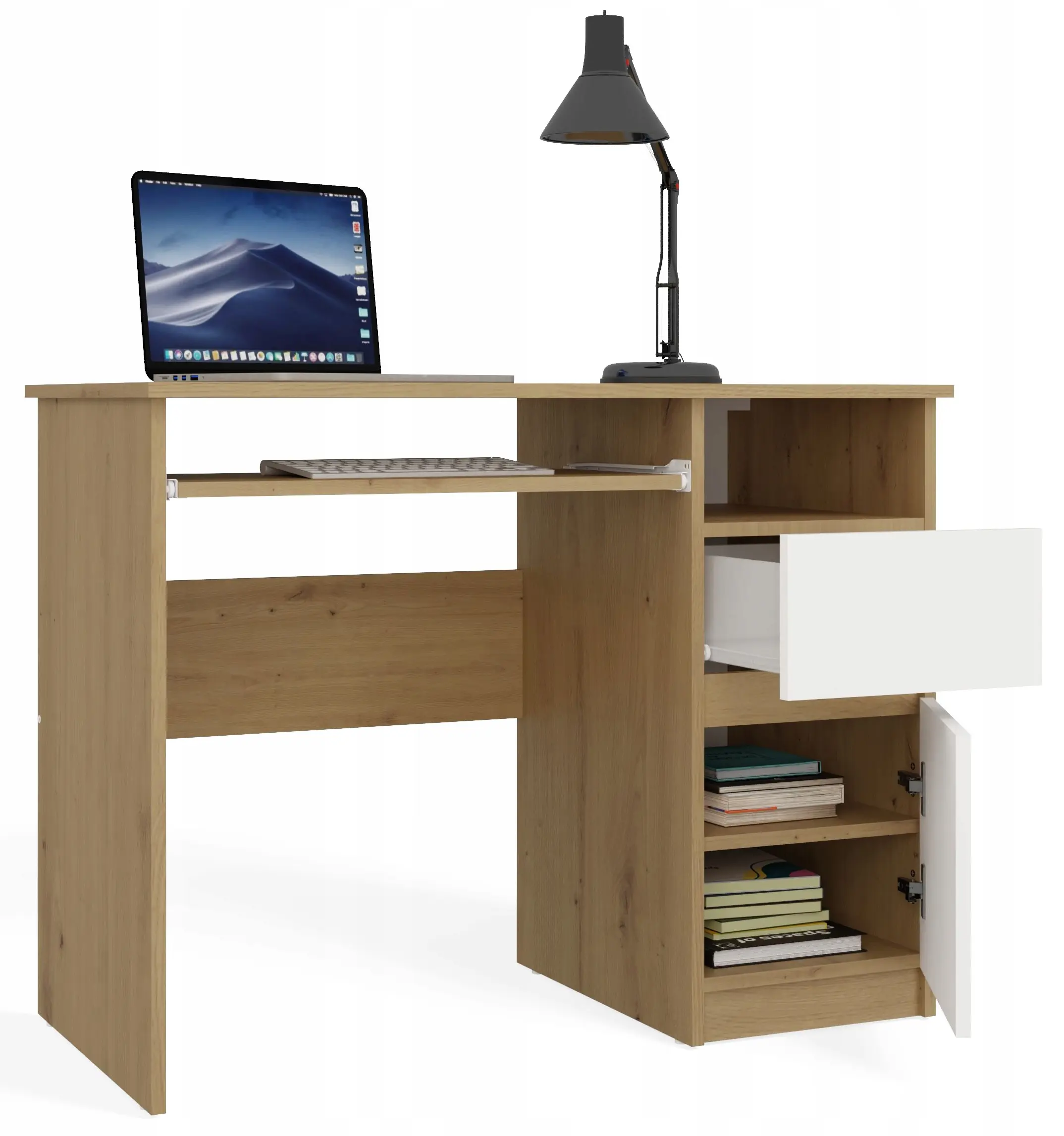 Стол компьютерный TopEshop Porto Right (Artisan Oak/White) - 3