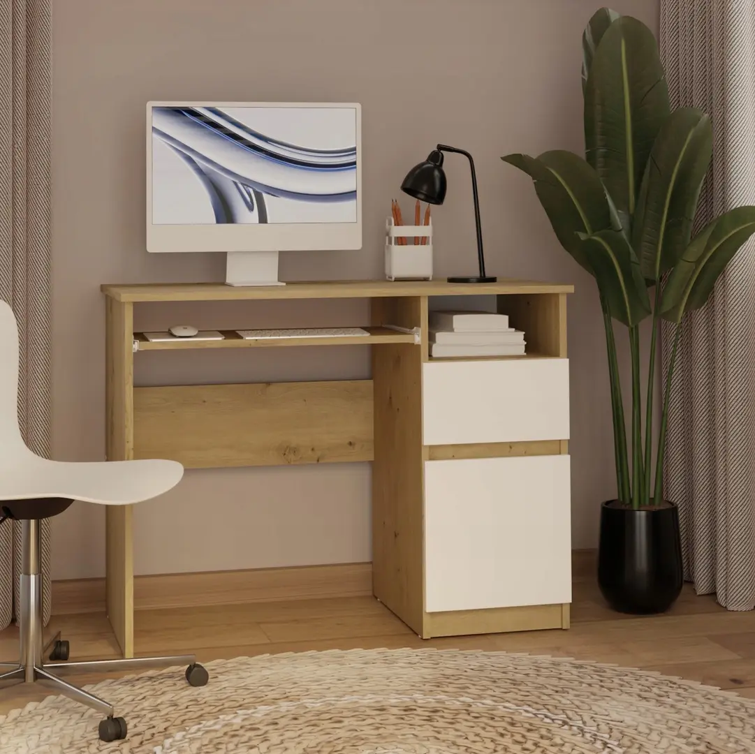 Стол компьютерный TopEshop Porto Right (Artisan Oak/White)