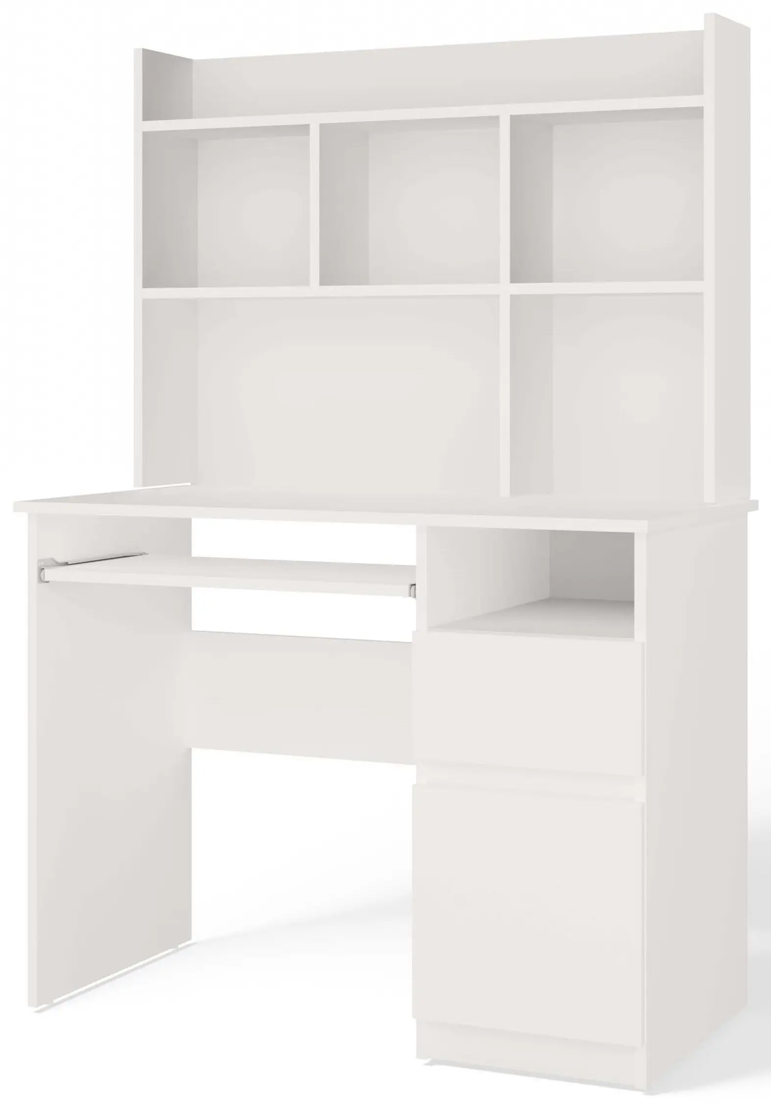 Стол компьютерный TopEshop Porto Right со стеллажом (White) - 2