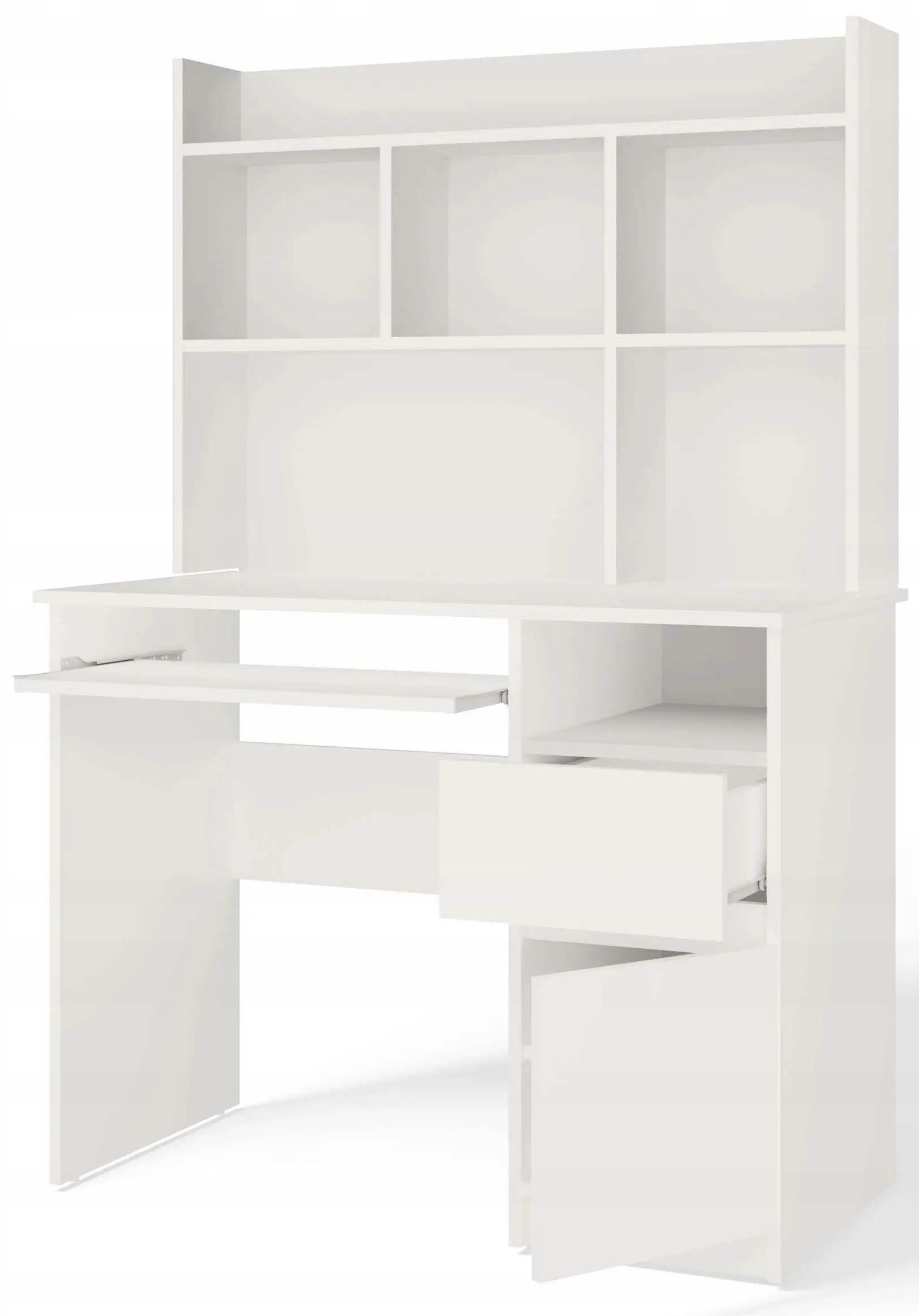 Стол компьютерный TopEshop Porto Right со стеллажом (White) - 3