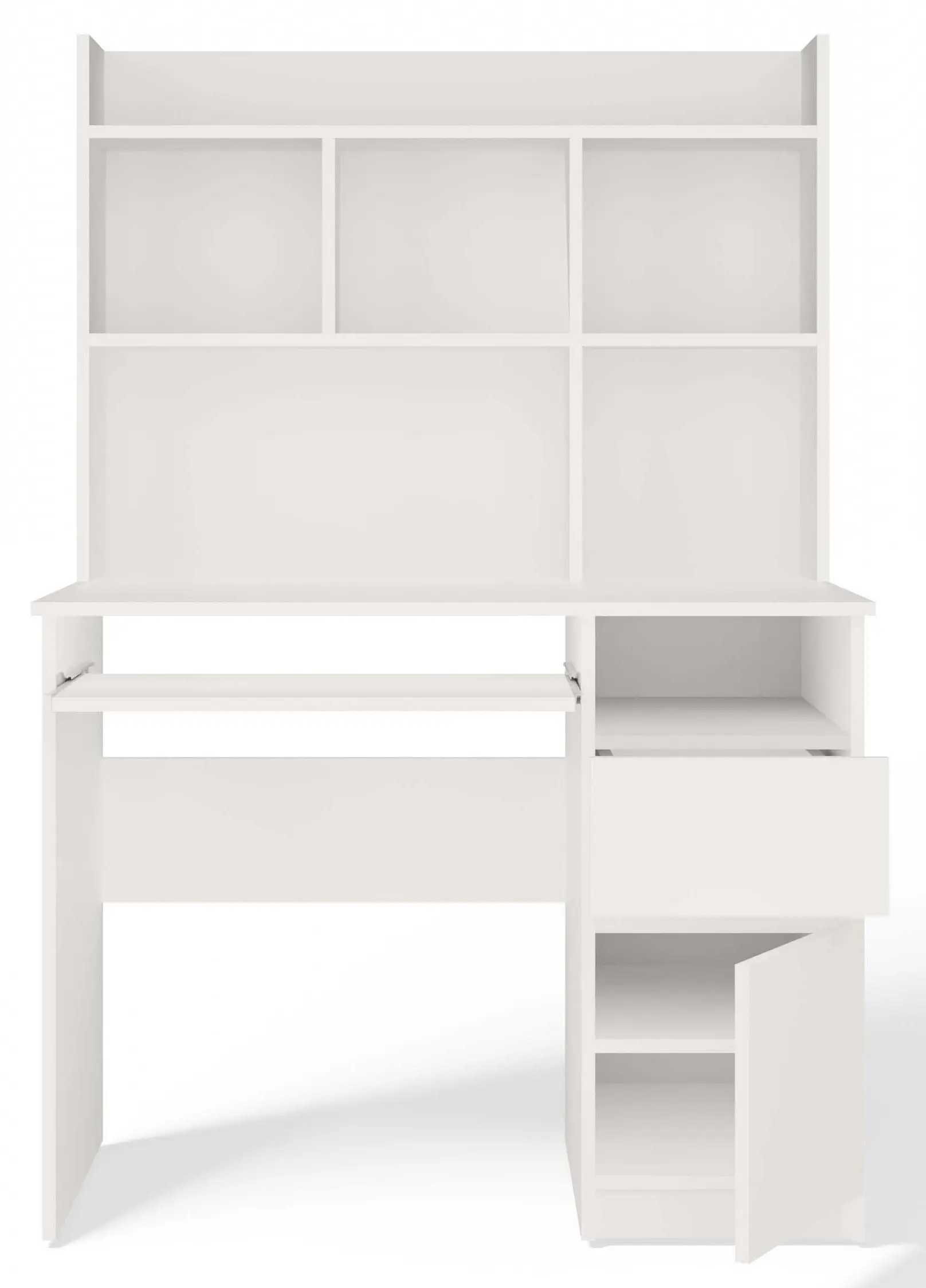 Стол компьютерный TopEshop Porto Right со стеллажом (White) - 5