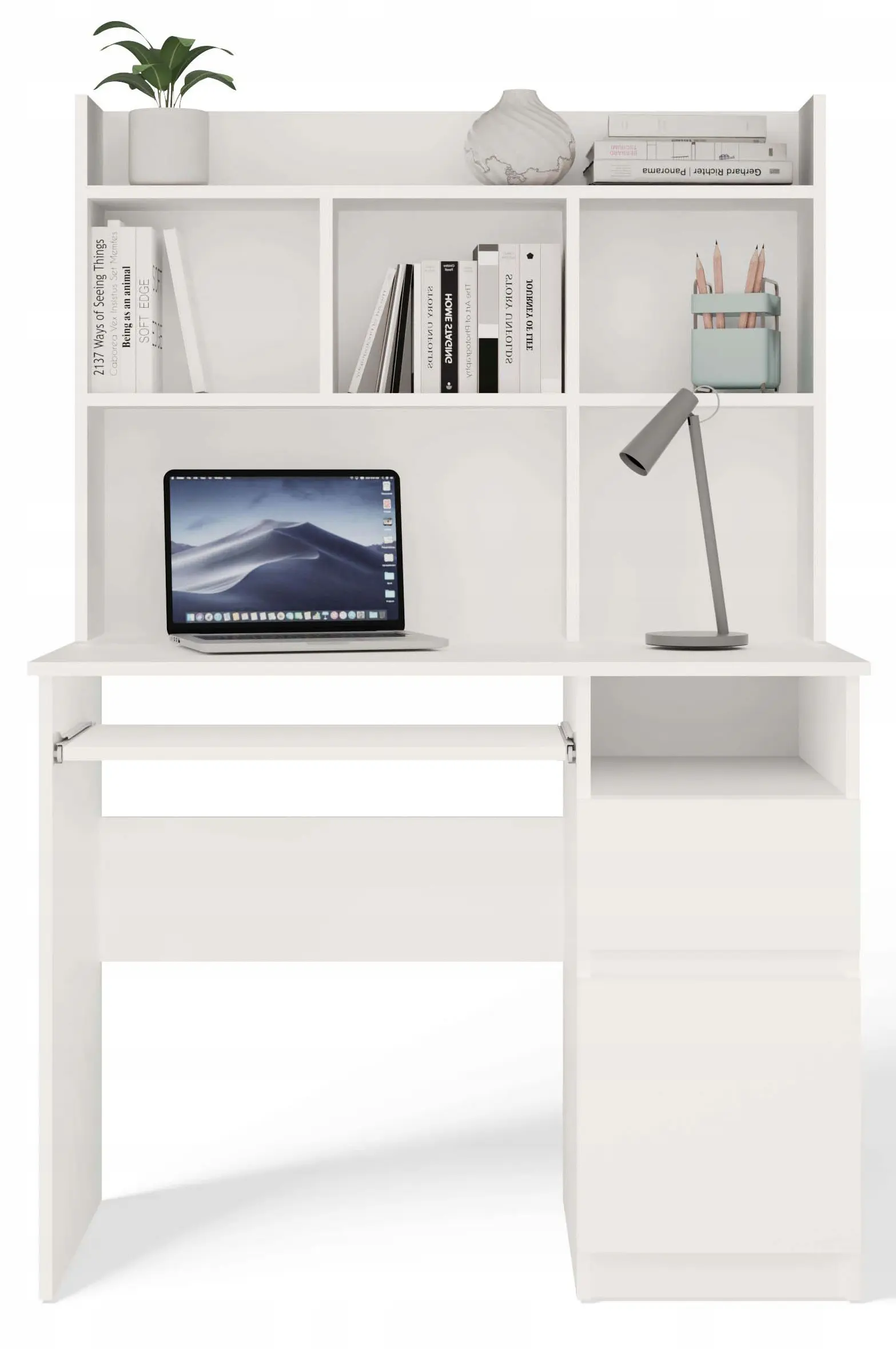 Стол компьютерный TopEshop Porto Right со стеллажом (White) - 6