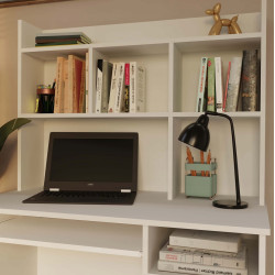 Стол компьютерный TopEshop Porto Right со стеллажом (White) Thumb