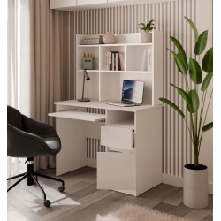 Стол компьютерный TopEshop Porto Right со стеллажом (White) Thumb