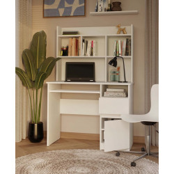 Стол компьютерный TopEshop Porto Right со стеллажом (White) Thumb