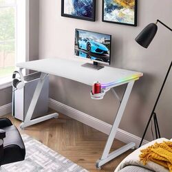 Masa de calculator Trust GXT 709W Luminus (White)