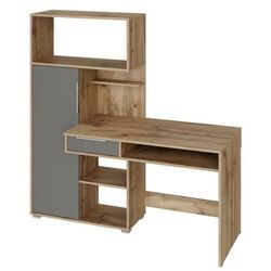 Masa pentru calculator Tuckano Duet (Wotan Oak/Graphite)