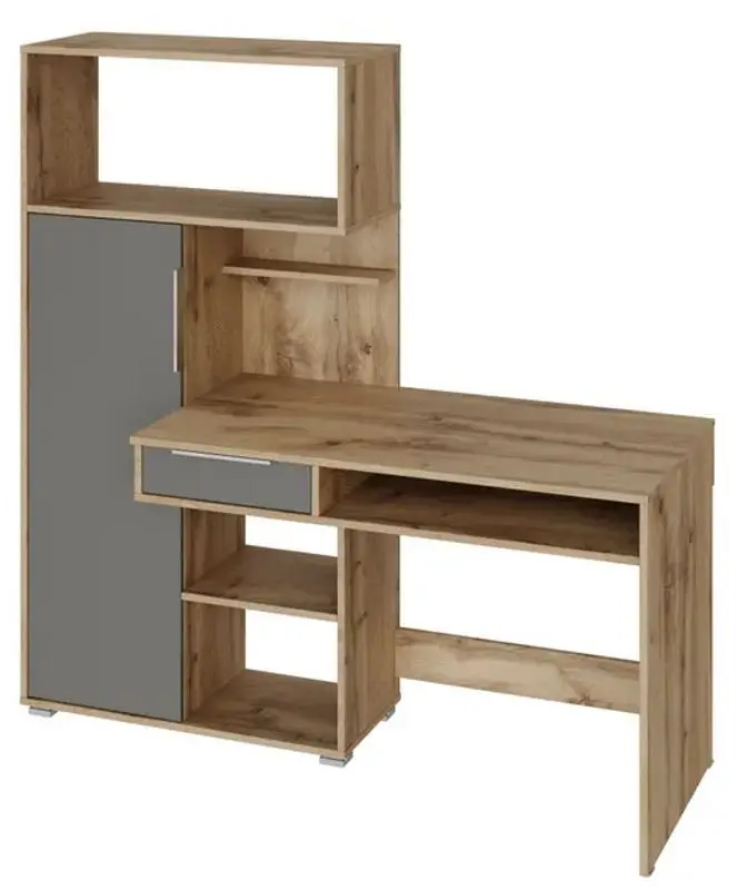 Masa pentru calculator Tuckano Duet (Wotan Oak/Graphite)