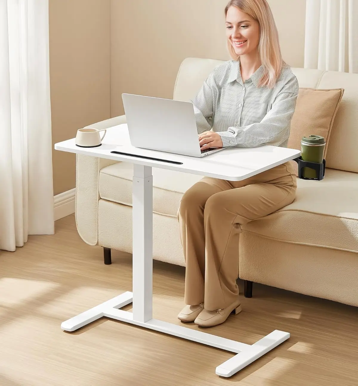 Masa pentru laptop Vasagle ULSD601W01 (White) - 2